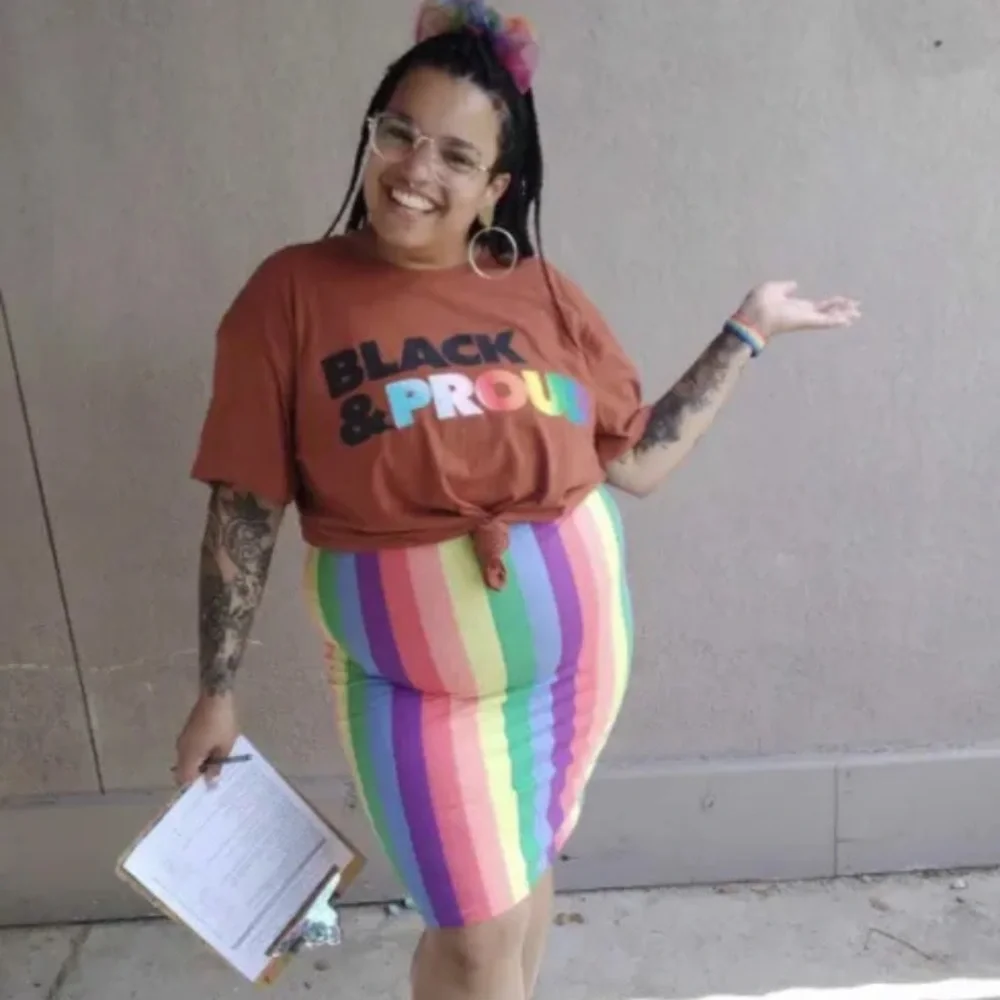 NEW take pride Adult BLACK AND PROUD T-Shirt Brown LGBTQIA GAY PRIDE PARADE TEE - Picture 6 of 6